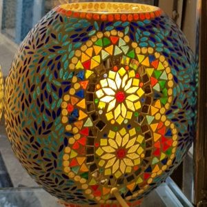تيبل لامب هندي زجاج الموزايك